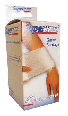 SUPERBAND BANDAGE 4 IN GAUZE BOXED