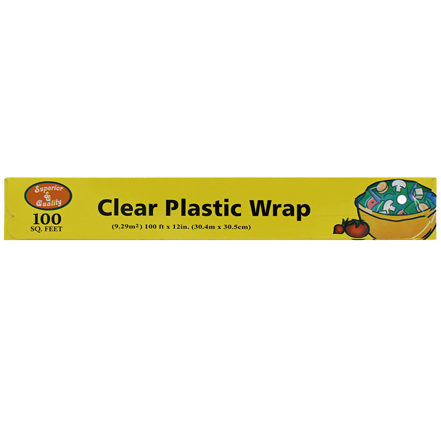 SUPERIOR & QUALITY PLASTIC WRAP 12 IN 100 FT CLEAR