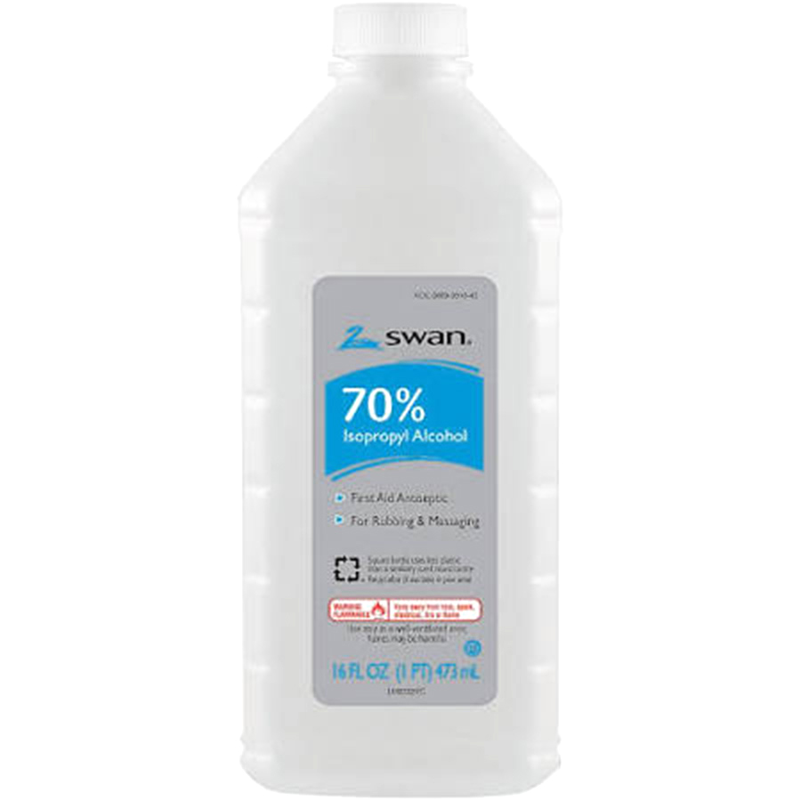 SWAN RUBBING ALCOHOL 16 OZ 70% WHITE