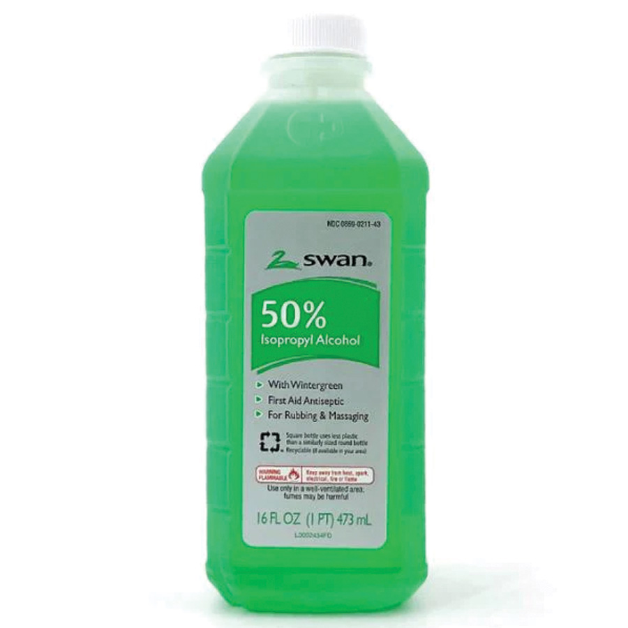 SWAN RUBBING ALCOHOL 16 OZ 70% WINTERGREEN