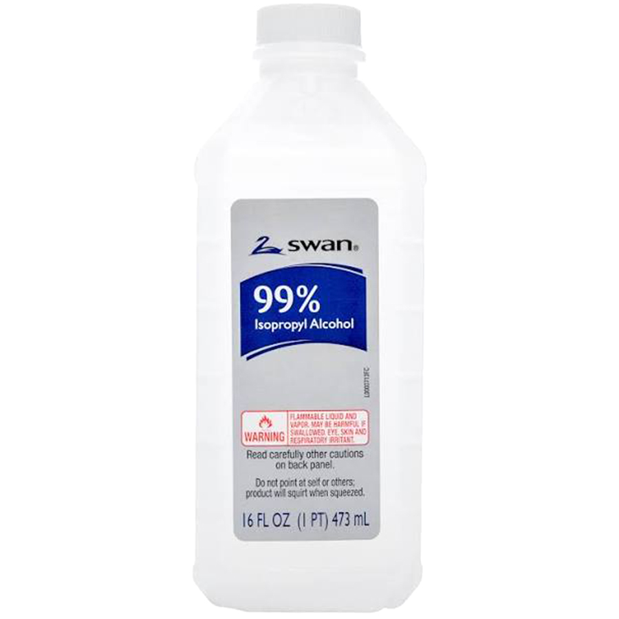 SWAN RUBBING ALCOHOL 16 OZ 99% WHITE