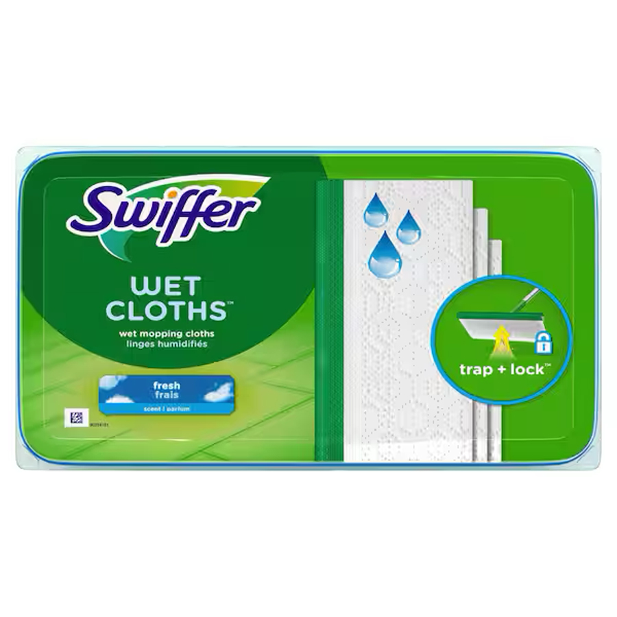 SWIFFER WET CLEANING CLOTHS 12 CT OPEN WINDOW FRESH SCENT