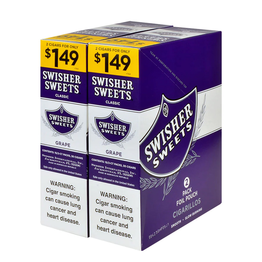 SWISHER SWEET CIGARILLOS 2 / 1.49 2 X 15 CT GRAPE
