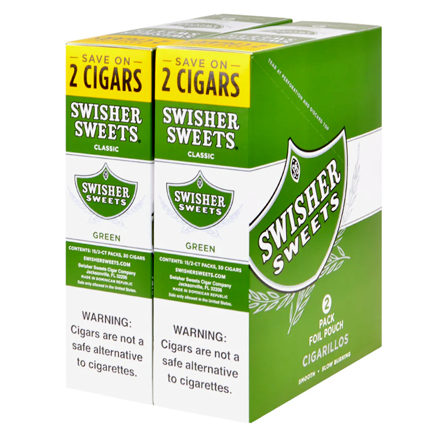 SWISHER SWEET CIGARILLOS 2 / 1.49 2 X 15 CT GREEN