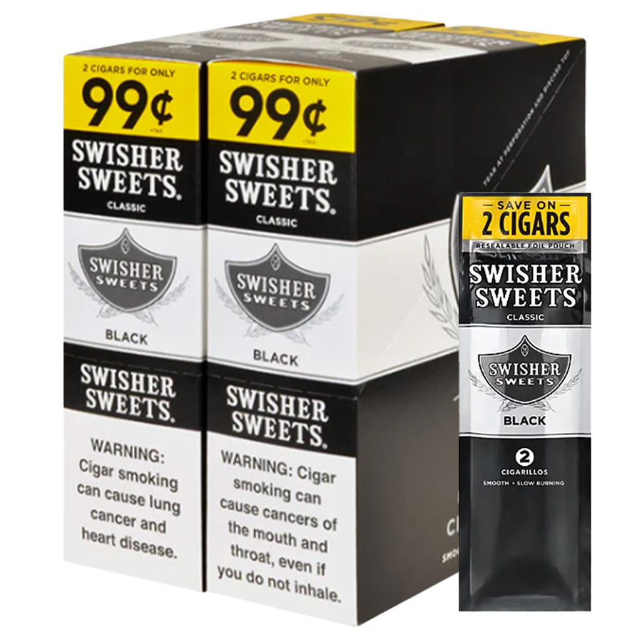 SWISHER SWEET CIGARILLOS SAVE ON 2 CT BLACK