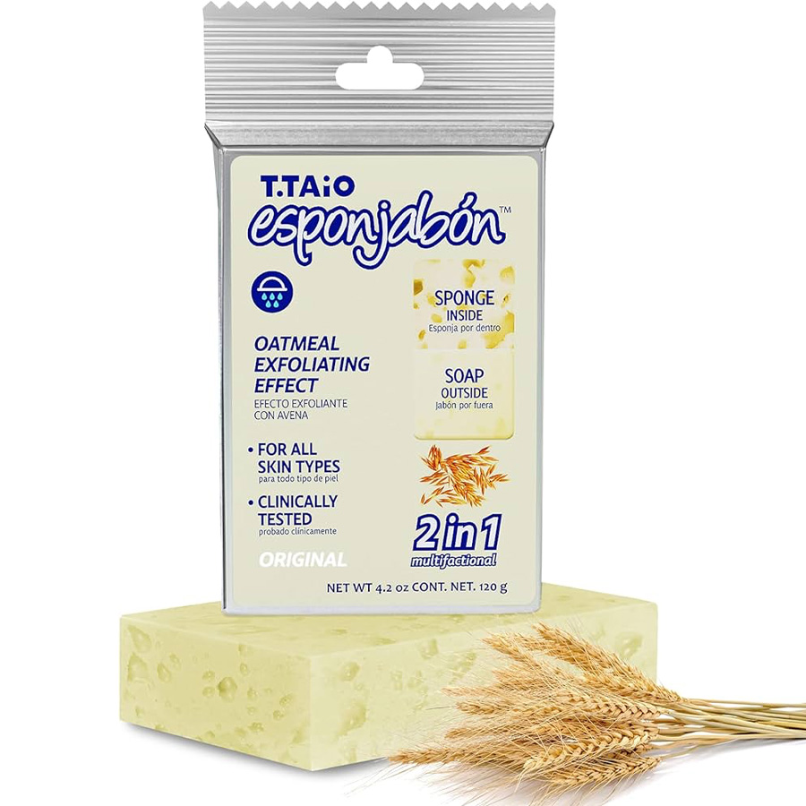 T.TAIO SPONGE BAR SOAP 4.2 OZ / 120 G AVENA