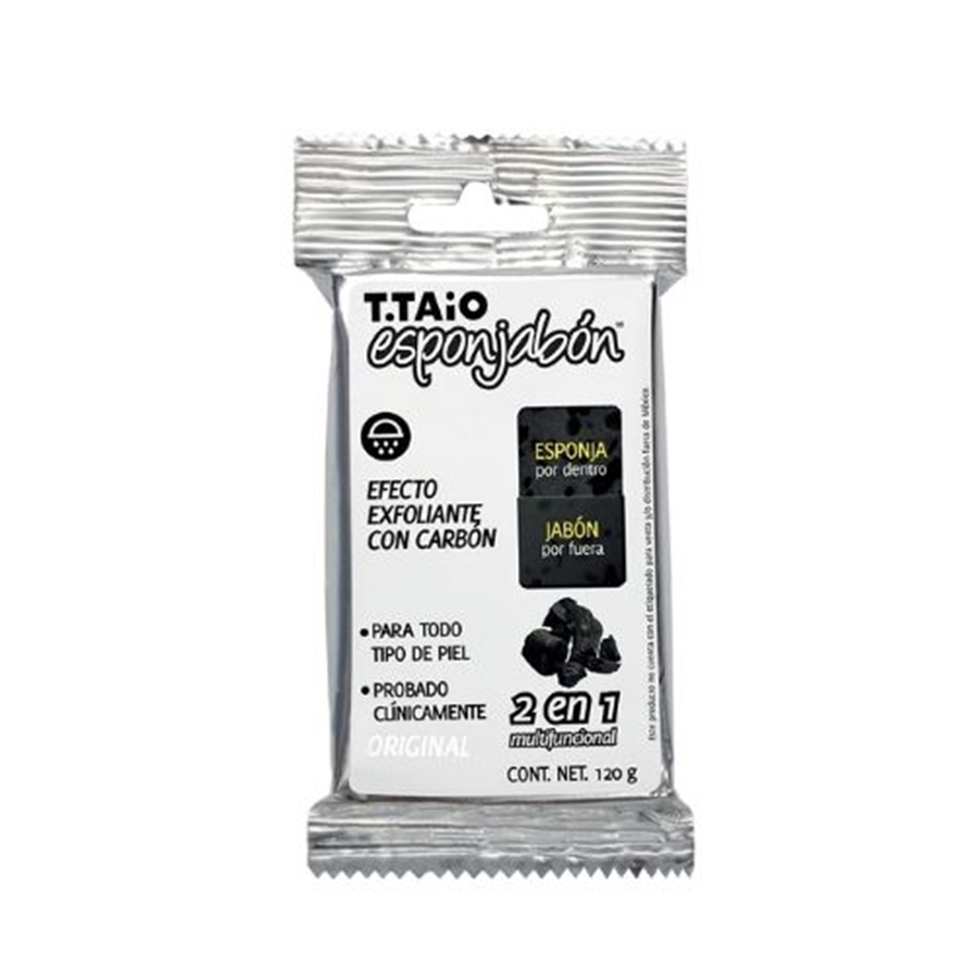 T.TAIO SPONGE BAR SOAP 4.2 OZ / 120 G CHARCOAL
